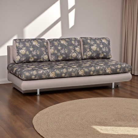 Canapea moderna pentru living fara brate,extensibila cu lada, Ramona