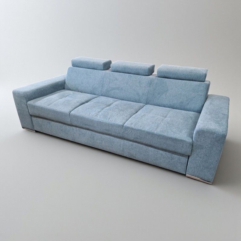 Canapea living cu 3 locuri extensibila LEONE, cu tetiere reglabile,personalizabila
