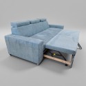 Canapea living cu 3 locuri extensibila LEONE, cu tetiere reglabile,personalizabila