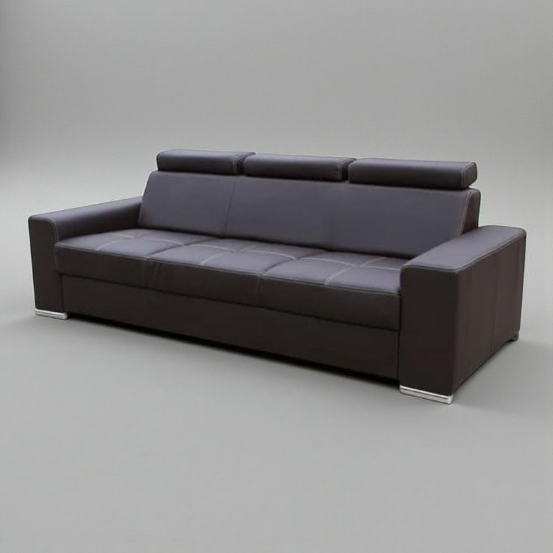 Canapea living cu 3 locuri extensibila LEONE, cu tetiere reglabile,personalizabila