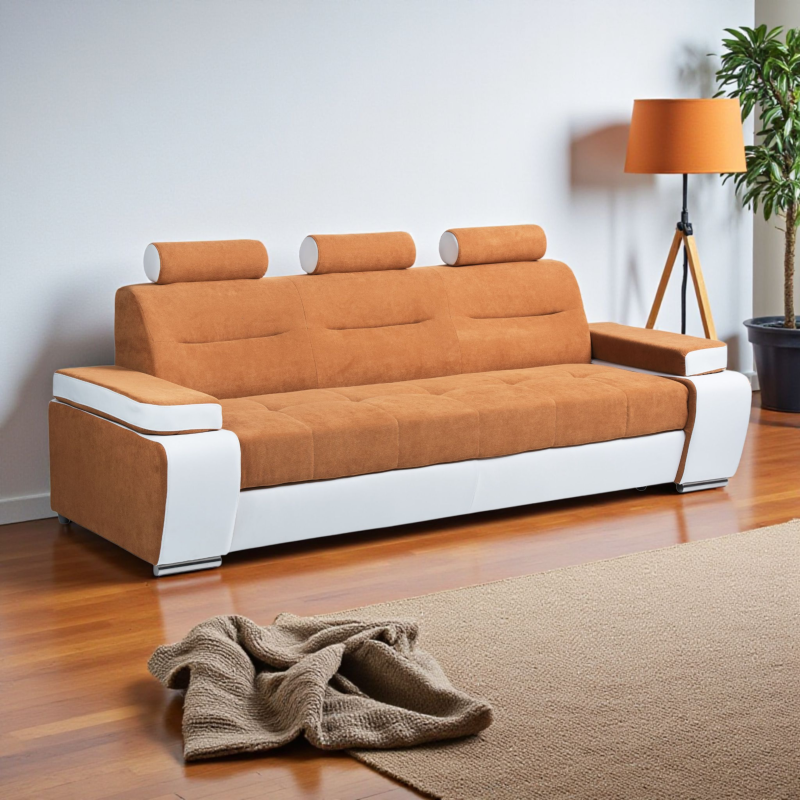 Canapea 3 locuri extensibila Melisa, cu design modern