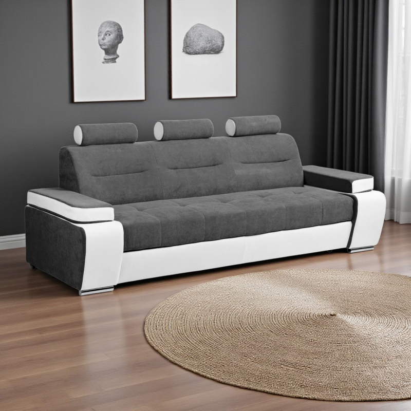 Canapea 3 locuri extensibila Melisa, cu design modern