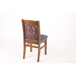 Scaun Buldog din lemn masiv cu sezut si spatar tapitat, perfect pentru bucatarie, restaurant,cafenea,living