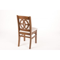 Scaun Buldog din lemn masiv cu sezut si spatar tapitat, perfect pentru bucatarie, restaurant,cafenea,living