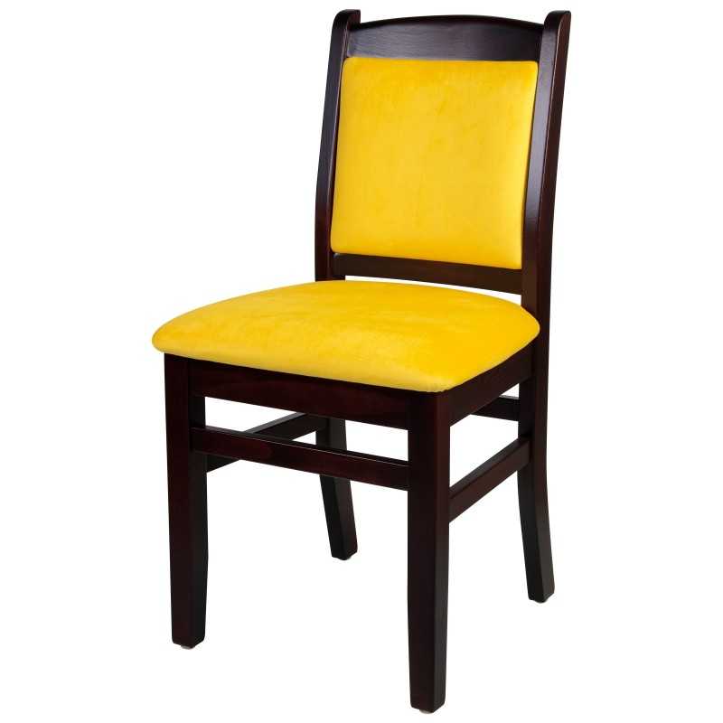 Scaun Buldog din lemn masiv cu sezut si spatar tapitat, perfect pentru bucatarie, restaurant,cafenea,living