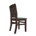 Scaun living & bucatarie BOLERO, lemn masiv cu sezut si spatar tapitat X