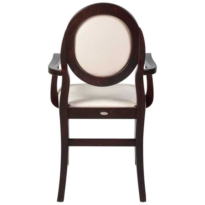 Scaun Regal cu brate, sezut si spatar tapitat, din lemn masiv, pentru sufragerie,living,bar si restaurante