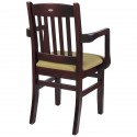 Scaun cu brate Buldog, lemn masiv, sezut tapitat, pentru bucatarie,sufragerie,restaurant,bar