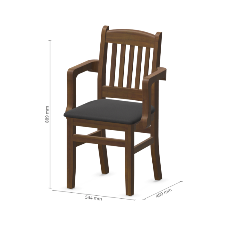 Scaun pentru sufragerie, bucatarie & HORECA din lemn masiv - BOLERO