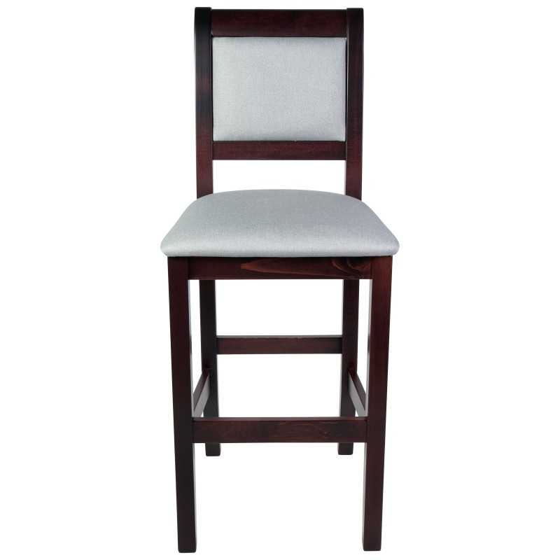 Scaun de bar fabrica din lemn masiv cu sezut si spatar tapitat - Scaun BAR KING