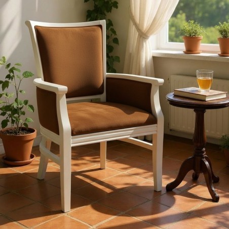 Scaun elegant TORINO din lemn masiv cu sezut si spatar tapitat