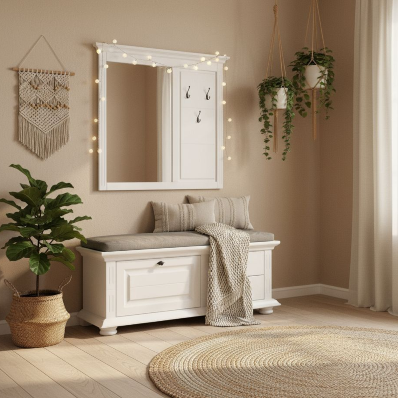 Set mobila hol lemn masiv VERO 2