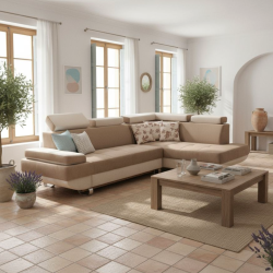 Coltar living extensibil Madeira, design modern & lada depozitare