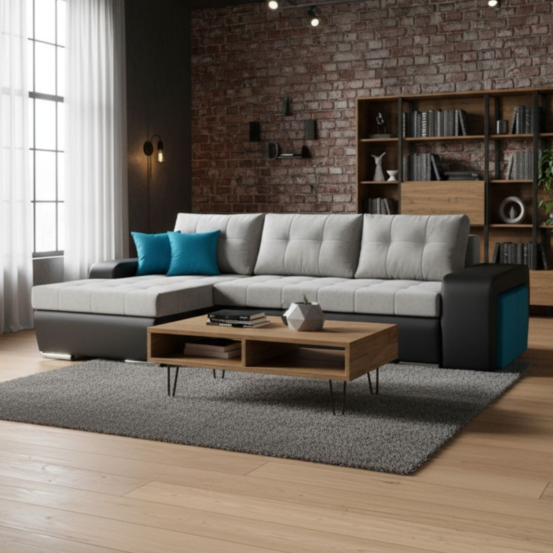 Coltar Living  Mara cu 2 Tabureti