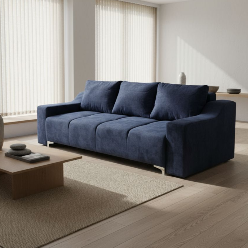Canapea living moderna Luna, extensibila cu lada