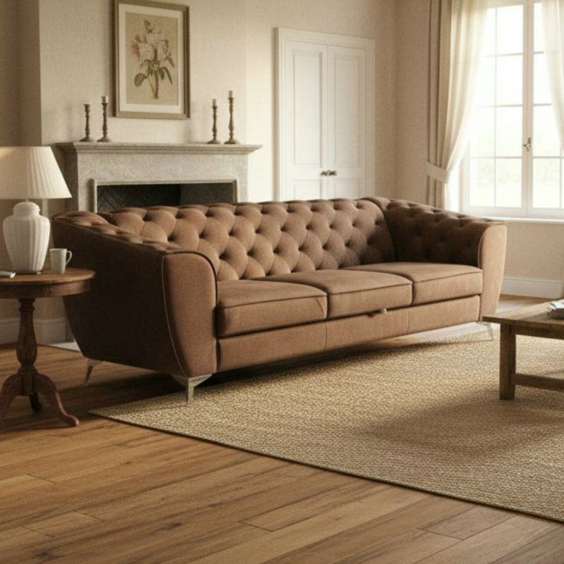 LUIS - canapea 3 locuri extensibila, stil Chester