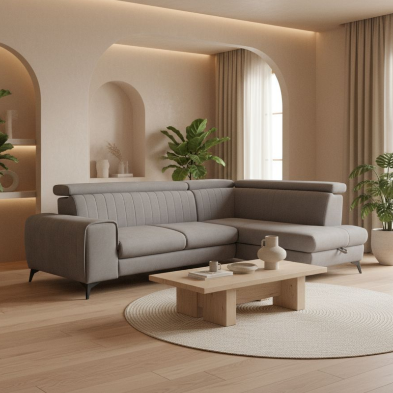 Coltar extensibil cu tetiere reglabile Aron - Sofastil.ro