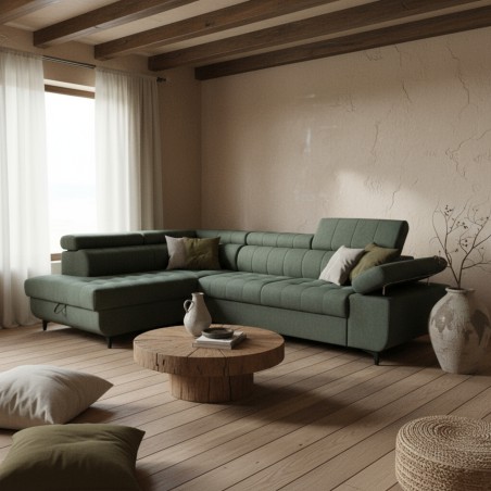 Coltar Extensibil elegant DAVID, coltar mare cu tetiere reglabile