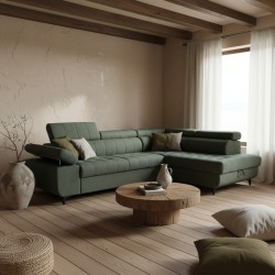 Coltar Extensibil elegant DAVID, coltar mare cu tetiere reglabile