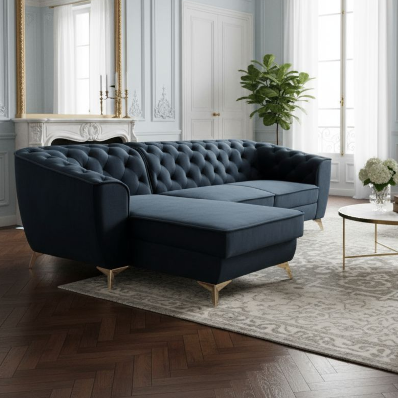 Coltar Luis 1, extensibil cu lada, 4 locuri