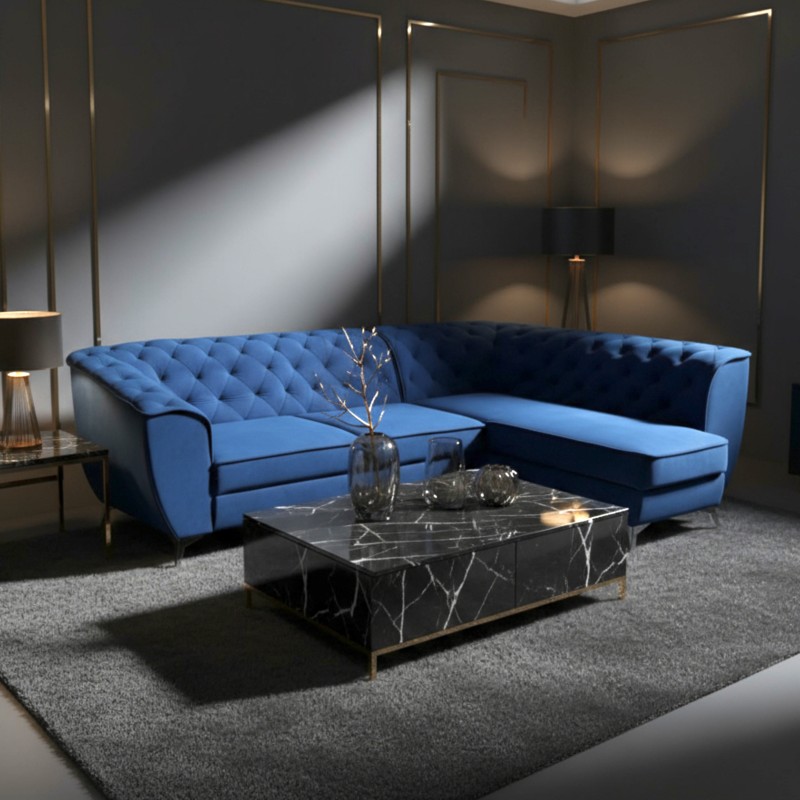 Coltar de lux King Luis , tip chesterfild, extensibil cu lada