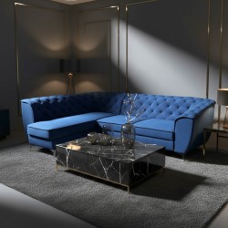 Coltar de lux King Luis , tip chesterfild, extensibil cu lada