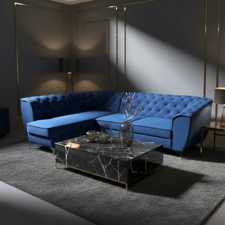 Coltar de lux King Luis , tip chesterfild, extensibil cu lada