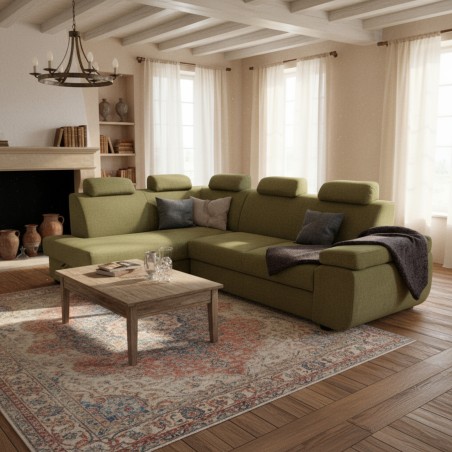 Coltar sufragerie extensibil cu lada depozitare DAMARIS, personalizabil la comanda