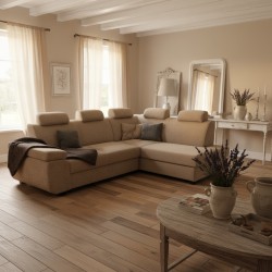 Coltar sufragerie extensibil cu lada depozitare DAMARIS, personalizabil la comanda