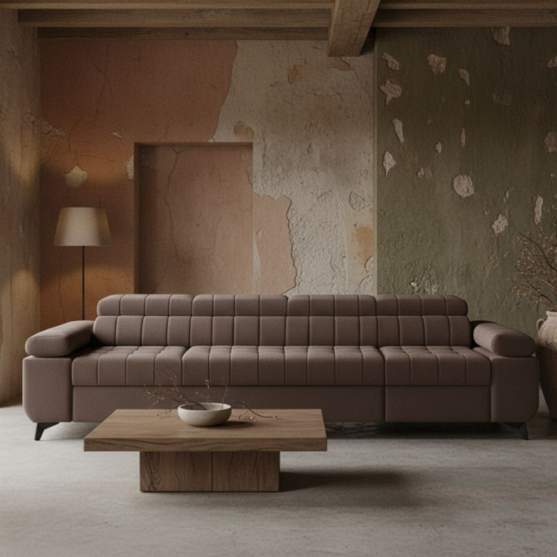 Canapea living 4 locuri DAVID, design modern, extensibila