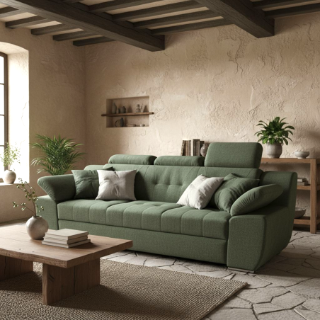 Canapea living, extensibila, 3 locuri, LORD, gri