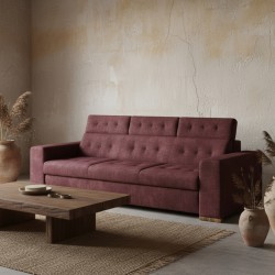 Canapea living extensibila 3 locuri Matrix cu tetiere, personalizabila la comanda