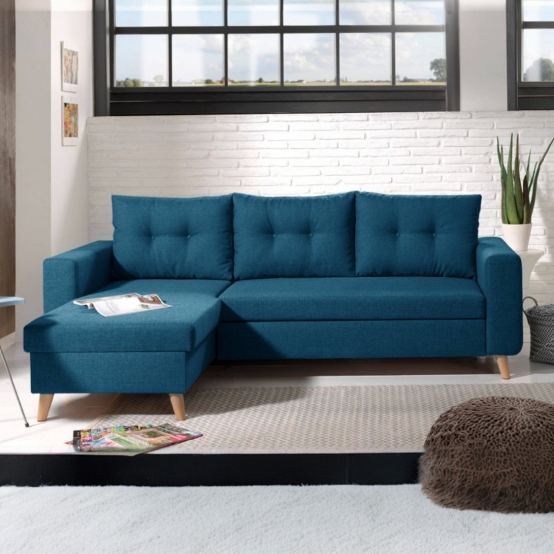 Canapea coltar living Noris, extensibil cu lada