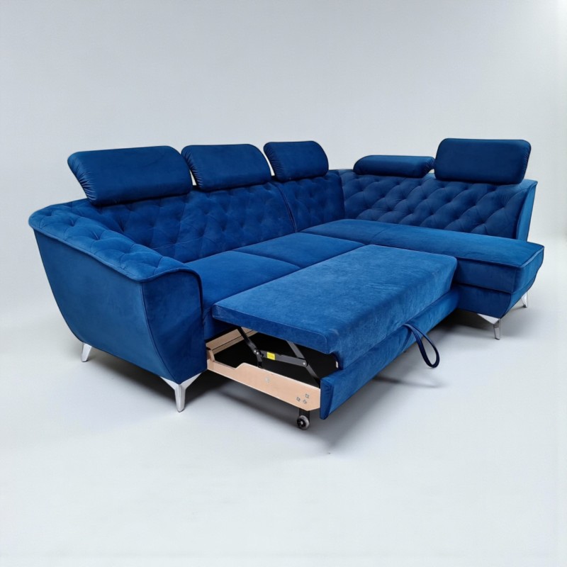 Coltar King Luis tip chesterfild, extensibil cu lada