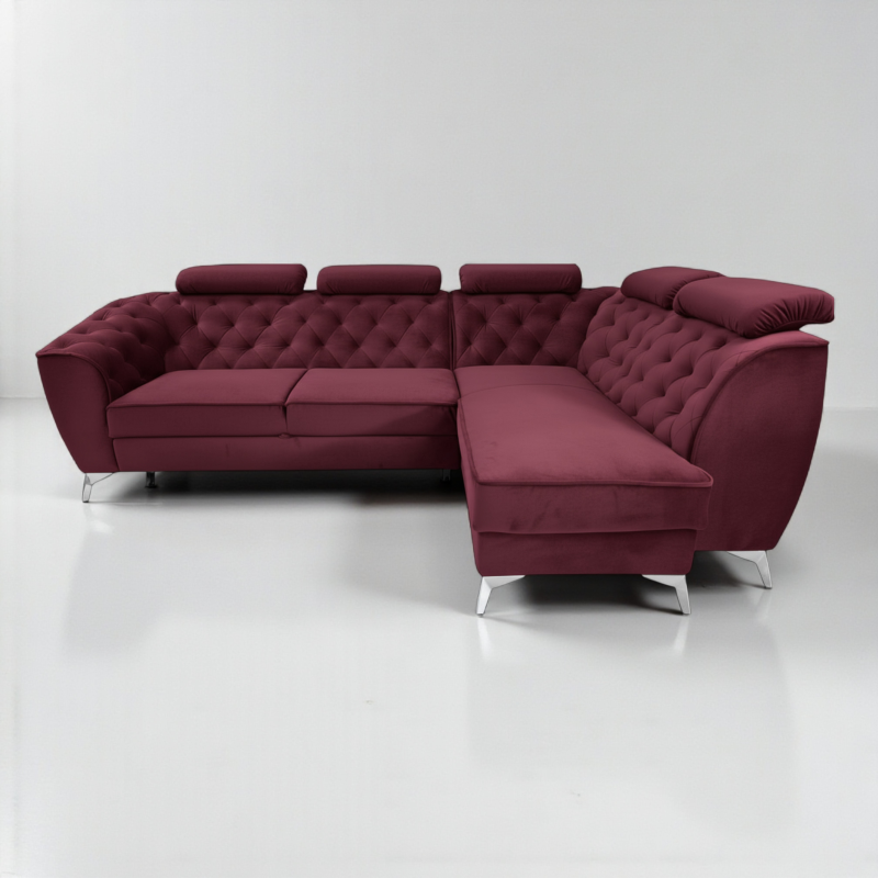 Coltar King Luis tip chesterfild, extensibil cu lada