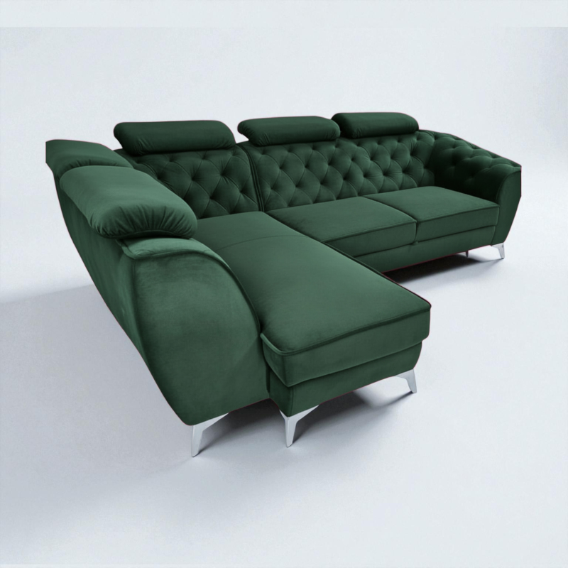 Coltar King Luis tip chesterfild, extensibil cu lada