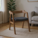 Scaun lemn NILS cu sezut tapitat