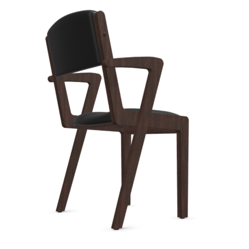 Scaun Novo din lemn masiv cu sezut tapitat si spatar tapitat