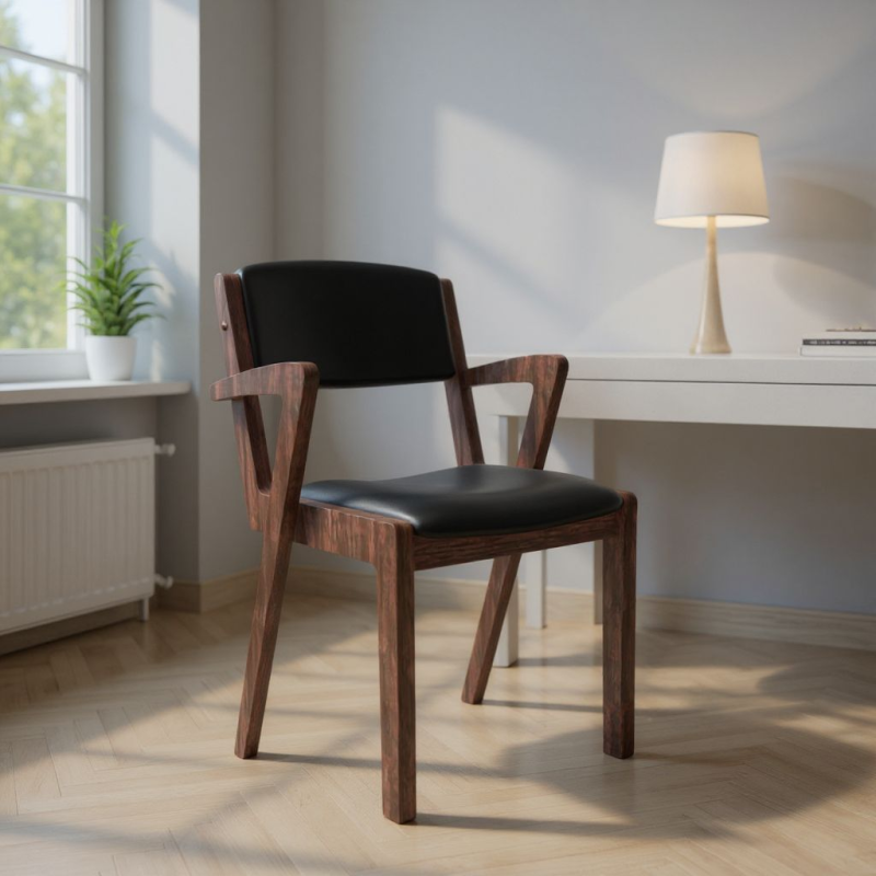 Scaun Novo din lemn masiv cu sezut tapitat si spatar tapitat