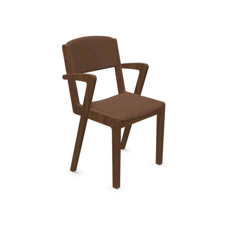 Scaun Novo din lemn masiv cu sezut tapitat si spatar tapitat