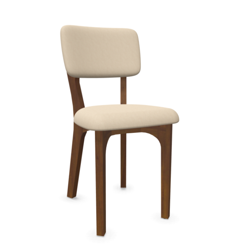 Scaun Noah din lemn masiv cu sezut tapitat si spatar tapitat