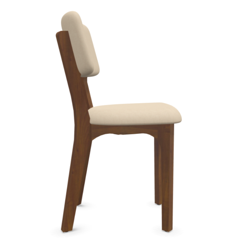 Scaun Noah din lemn masiv cu sezut tapitat si spatar tapitat