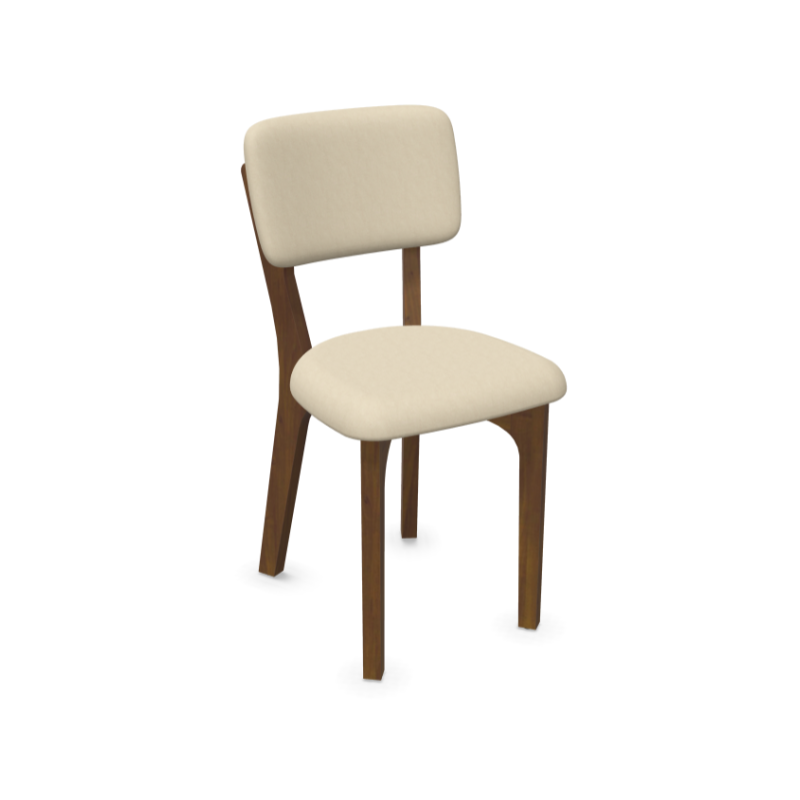 Scaun Noah din lemn masiv cu sezut tapitat si spatar tapitat