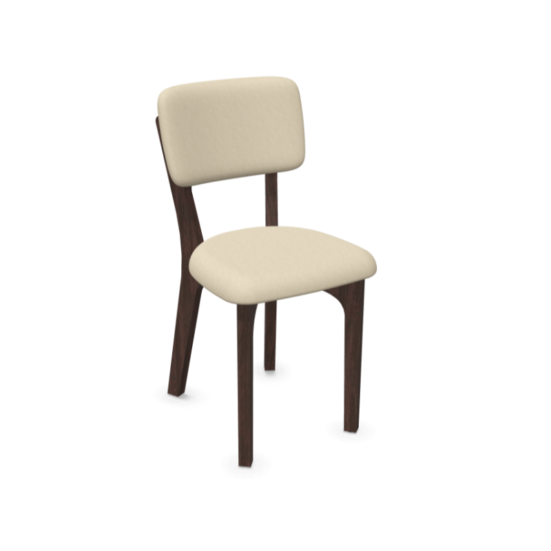 Scaun Noah din lemn masiv cu sezut tapitat si spatar tapitat