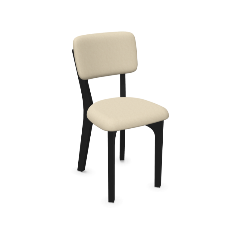 Scaun Noah din lemn masiv cu sezut tapitat si spatar tapitat