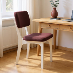 Scaun Noah din lemn masiv cu sezut tapitat si spatar tapitat