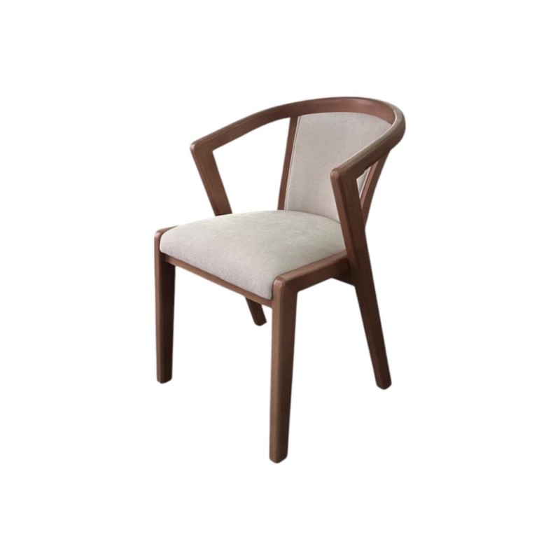 Scaun lemn masiv INGRID, cu sezut si spatar tapitat