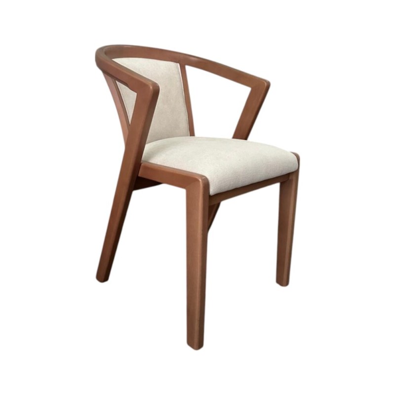 Scaun lemn masiv INGRID, cu sezut si spatar tapitat