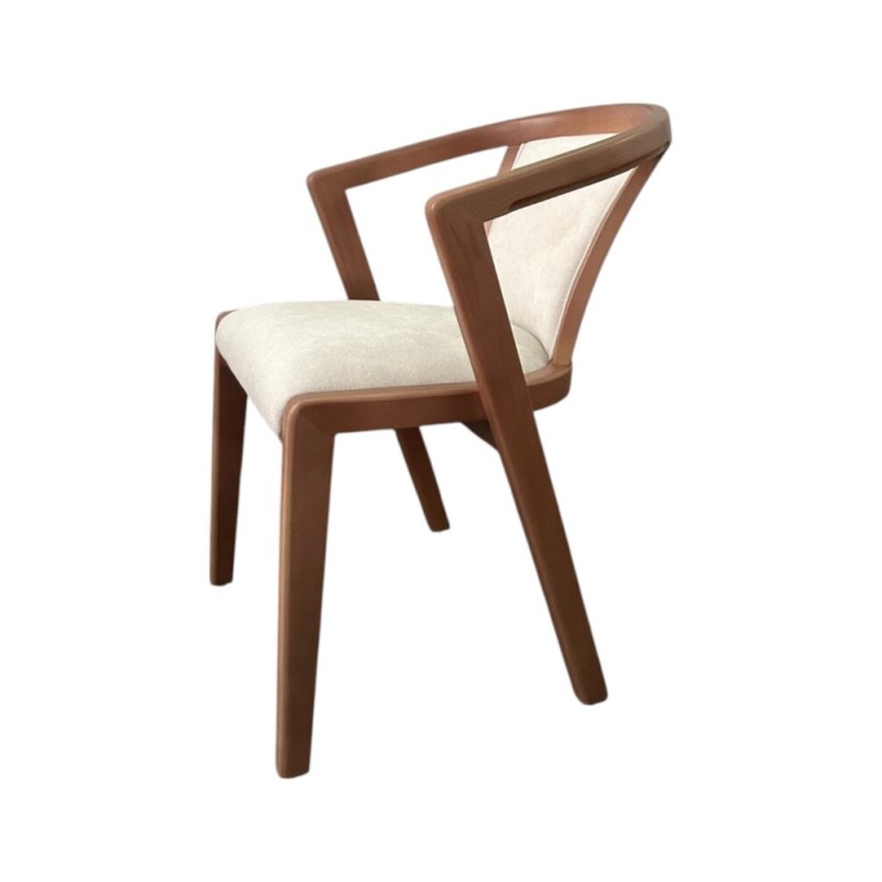 Scaun lemn masiv INGRID, cu sezut si spatar tapitat