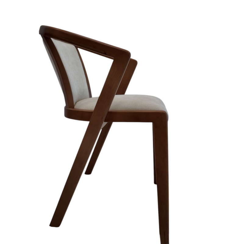 Scaun lemn masiv INGRID, cu sezut si spatar tapitat